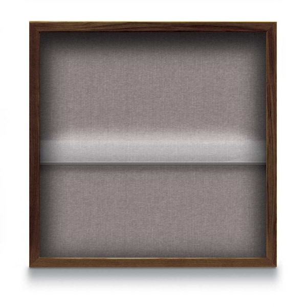 Outdoor Enclosed Combo Board, 48"x36", Satin Frame/Grey & Medium Grey